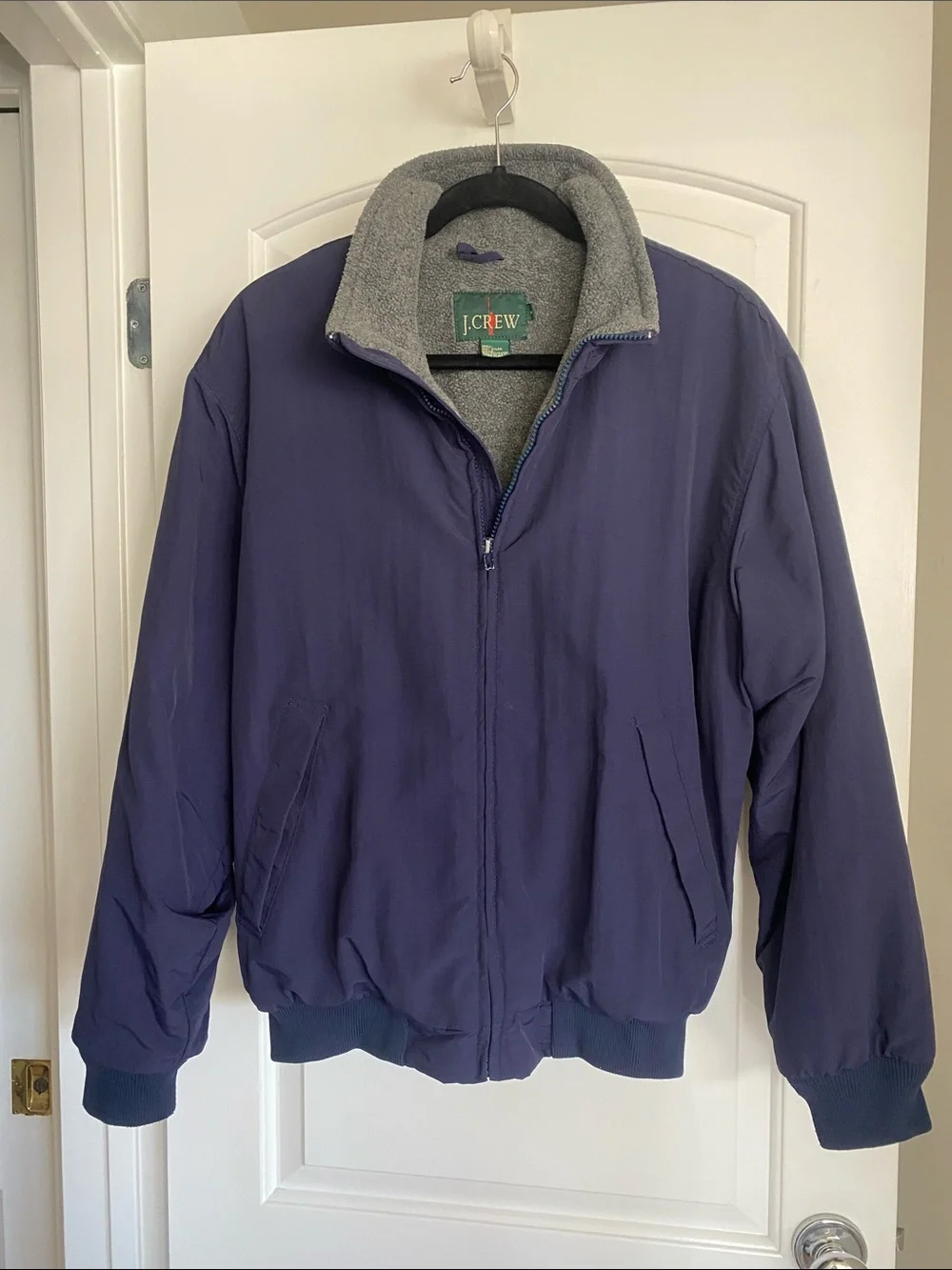 VTG J.Crew Oarsman Navy Blue Bomber 1990s Jacket Full Zip Men's Small Unisex